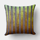 紫、緑、さびの刺激を受けたストライプフランスの クッション (裏面)