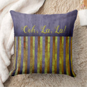 紫、緑、さびの刺激を受けたストライプフランスの クッション (ブランケット)