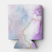 紫、緑、ピンクのフローリングカラー誕生日 缶クーラー (裏面)