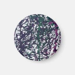 紫、緑、ピンクの大理石アート マグネット