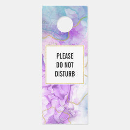 紫、緑、ピンクの流れる色を乱さない ドアノブサイン