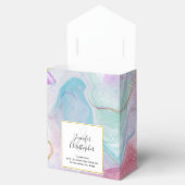 紫、緑、ピンクの流れる色エレガントな結婚式 フェイバーボックス (オープン)