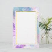 紫、緑、ピンクの流れる色エレガント (スタンド正面)