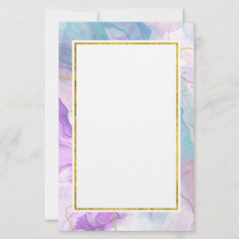 紫、緑、ピンクの流れる色エレガント