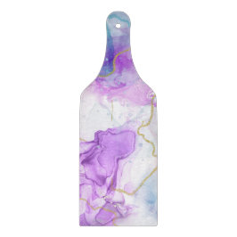 紫、緑、ピンクの流れる色エレガント カッティングボード