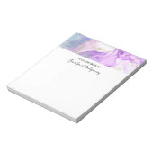 紫、緑、ピンクの流れる色エレガント ノートパッド (回転)