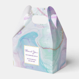 紫、緑、ピンクの流れる色エレガント フェイバーボックス