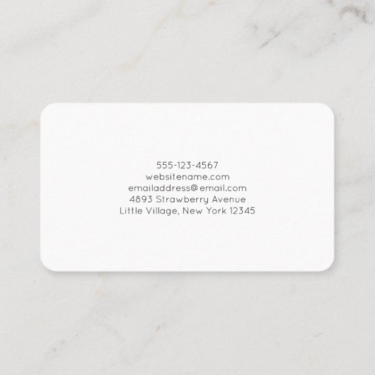 紫、緑、ピンクの流れる色エレガント 名刺 (裏面)