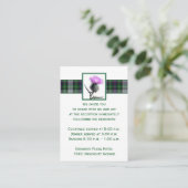 紫、緑、白のタータンチェックアザラシ囲みカード エンクロージャーカード (スタンド正面)