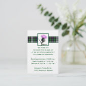 紫、緑、白のタータンチェックアザラシ囲みカード エンクロージャーカード (スタンド正面)