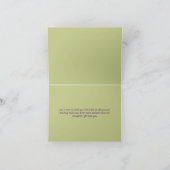 紫、緑、白のThank You Note Card サンキューカード (内部)