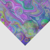 紫、緑、青の流体アート《写真》ぼけ味大理石 薄葉紙 (詳細)