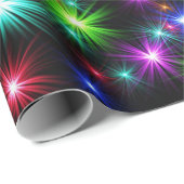 紫、緑、青、星クリスマス ラッピングペーパー (ロールコーナー)