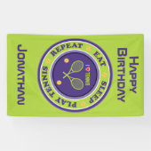 紫-緑、食べ睡眠、テニ遊ス 横断幕 (横)