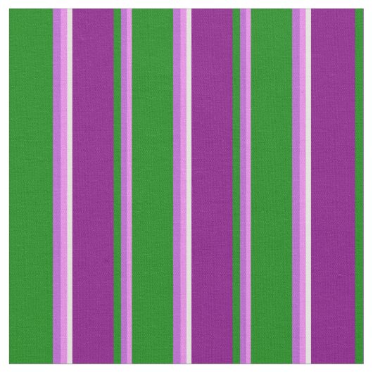 紫、蘭、緑、紫、白のパターン ファブリック (クローズアップ)