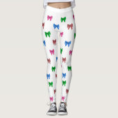 紫、赤カラフル、青のレギンス レギンス (正面)