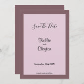 紫/赤面枠で日付を保存 セーブザデート (正面/裏面)