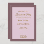 紫/赤面枠バチェロレッテ招待状 招待状 (正面/裏面)