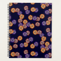 紫、赤、オレンジのウイルス