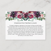 紫 赤 マルベ ピンクの花束 カード (裏面)