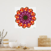 紫、赤、黄色のチューリップ ポスター (キッチン)