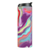 紫、赤、黄、青の抽象芸術 パーソナライズされた タンブラー (回転左)