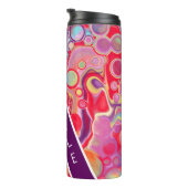 紫、赤、黄、青抽象芸術パーソナライズされたTh タンブラー (回転右)