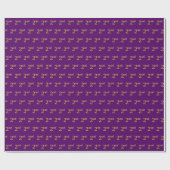 紫、金ゴールドフェイク2番目（2番目）のイベント ラッピングペーパー (フラット)