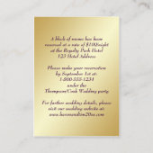 紫、金ゴールドフローラ蝶エンクロージャカード エンクロージャーカード (裏面)