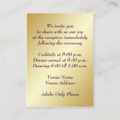 紫、金ゴールドフローラ蝶エンクロージャカード エンクロージャーカード (裏面)