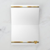 紫、金ゴールド、アクアエレガントな結婚式 サンキューカード (内部)