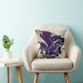 紫、金ゴールド、水色の装飾用クッション クッション (椅子)