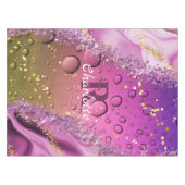 紫、金ゴールド、白モノグラムグラデーション |海 テーブルクロス (正面(横))