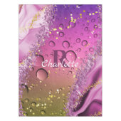 紫、金ゴールド、白モノグラムグラデーション |海 テーブルクロス (正面)