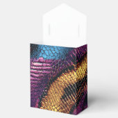 紫、金ゴールド、青いヘビの皮 フェイバーボックス (オープン)