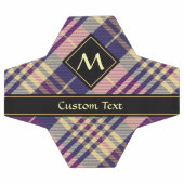 紫、金ゴールド、青のタータンチェック サッカーボール (フラット)