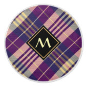 紫、金ゴールド、青のタータンチェック セラミックノブ (正面)