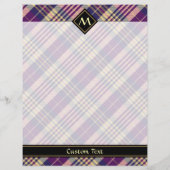 紫、金ゴールド、青のタータンチェック チラシ (裏面)