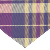 紫、金ゴールド、青のタータンチェック テーブルクロス (アングル)