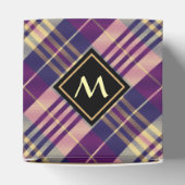 紫、金ゴールド、青のタータンチェック フェイバーボックス (上部)