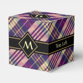 紫、金ゴールド、青のタータンチェック フェイバーボックス (裏面サイド)