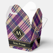 紫、金ゴールド、青のタータンチェック フェイバーボックス (オープン)