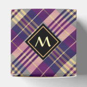 紫、金ゴールド、青のタータンチェック フェイバーボックス (上部)