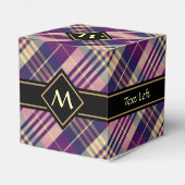 紫、金ゴールド、青のタータンチェック フェイバーボックス (裏面サイド)