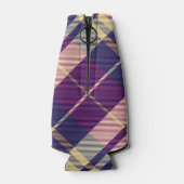 紫、金ゴールド、青のタータンチェック ボトルクーラー (裏面)