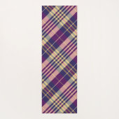 紫、金ゴールド、青のタータンチェック ヨガマット (裏面)