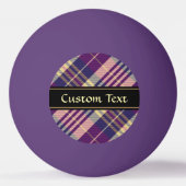 紫、金ゴールド、青のタータンチェック 卓球ボール (裏面)