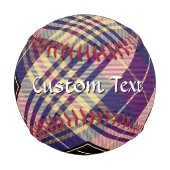 紫、金ゴールド、青のタータンチェック 野球ボール (裏面)