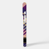 紫、金ゴールド、青のタータンチェック Case-Mate iPhoneケース (裏面 / 左)