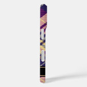 紫、金ゴールド、青のタータンチェック Case-Mate iPhoneケース (裏面 / 右)